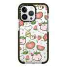 For iPhone 14 Pro Simple Illustration Pattern Full Coverage Phone Case(Watermelon Pig) - 1