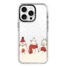 For iPhone 14 Pro Simple Illustration Pattern Full Coverage Phone Case(Winter Bear) - 1