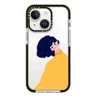 For iPhone 15 Simple Illustration Pattern Full Coverage Phone Case(Sweater Couple B) - 1