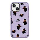 For iPhone 15 Plus Simple Illustration Pattern Full Coverage Phone Case(Cute Dog Bear C) - 1