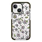 For iPhone 15 Plus Simple Illustration Pattern Full Coverage Phone Case(Fresh Flower C) - 1