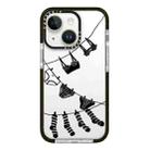 For iPhone 15 Plus Simple Illustration Pattern Full Coverage Phone Case(Clothesline) - 1