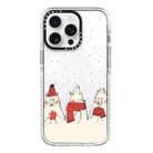 For iPhone 15 Pro Simple Illustration Pattern Full Coverage Phone Case(Winter Bear) - 1