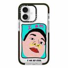 For iPhone 16 Simple Illustration Pattern Full Coverage Phone Case(Cool Couple B) - 1