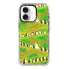 For iPhone 16 Simple Illustration Pattern Full Coverage Phone Case(Penguin) - 1