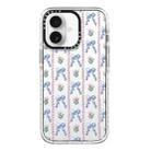 For iPhone 16 Simple Illustration Pattern Full Coverage Phone Case(Bowknot Flowers) - 1