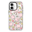 For iPhone 16 Plus Simple Illustration Pattern Full Coverage Phone Case(Candied Haws Pig) - 1