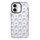 For iPhone 16 Plus Simple Illustration Pattern Full Coverage Phone Case(Bowknot Flowers) - 1