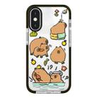 For iPhone X / XS Simple Illustration Pattern Full Coverage Phone Case(Capybara B) - 1