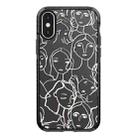 For iPhone X / XS Simple Illustration Pattern Full Coverage Phone Case(Simple Girl A) - 1
