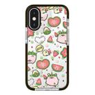 For iPhone X / XS Simple Illustration Pattern Full Coverage Phone Case(Watermelon Pig) - 1