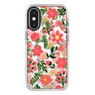 For iPhone X / XS Simple Illustration Pattern Full Coverage Phone Case(Fresh Flower B) - 1