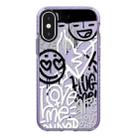 For iPhone X / XS Simple Illustration Pattern Full Coverage Phone Case(Graffiti Letters B) - 1