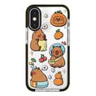 For iPhone X / XS Simple Illustration Pattern Full Coverage Phone Case(Capybara C) - 1