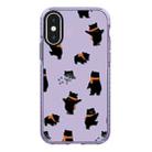 For iPhone X / XS Simple Illustration Pattern Full Coverage Phone Case(Cute Dog Bear C) - 1