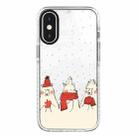 For iPhone X / XS Simple Illustration Pattern Full Coverage Phone Case(Winter Bear) - 1