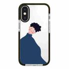 For iPhone X / XS Simple Illustration Pattern Full Coverage Phone Case(Sweater Couple A) - 1