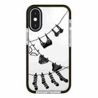 For iPhone X / XS Simple Illustration Pattern Full Coverage Phone Case(Clothesline) - 1