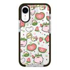 For iPhone XR Simple Illustration Pattern Full Coverage Phone Case(Watermelon Pig) - 1