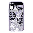 For iPhone XR Simple Illustration Pattern Full Coverage Phone Case(Graffiti Letters B) - 1