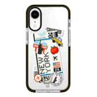 For iPhone XR Simple Illustration Pattern Full Coverage Phone Case(Travel Ticket C) - 1