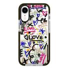 For iPhone XR Simple Illustration Pattern Full Coverage Phone Case(Graffiti Letters C) - 1