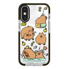 For iPhone XS Max Simple Illustration Pattern Full Coverage Phone Case(Capybara B) - 1