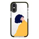 For iPhone XS Max Simple Illustration Pattern Full Coverage Phone Case(Sweater Couple B) - 1