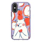 For iPhone XS Max Simple Illustration Pattern Full Coverage Phone Case(Apple Bear) - 1