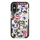 For iPhone XS Max Simple Illustration Pattern Full Coverage Phone Case(Graffiti Letters C) - 1