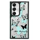 For Samsung Galaxy A05S Creative Art Pattern Full Coverage Phone Case(Green Butterfly) - 1