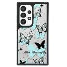 For Samsung Galaxy A13 / A04S Creative Art Pattern Full Coverage Phone Case(Green Butterfly) - 1