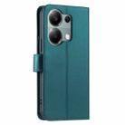 For Xiaomi Poco M6 Pro 4G Ring Buckle Rhombic Leather Phone Case(Green) - 3