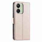 For Xiaomi Poco C65 / M6 Ring Buckle Rhombic Leather Phone Case(Rose Gold) - 3