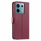 For Xiaomi Poco X6 5G Global Ring Buckle Rhombic Leather Phone Case(Red) - 3