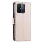 For Xiaomi Poco C55 Ring Buckle Rhombic Leather Phone Case(Rose Gold) - 3