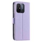 For Xiaomi Poco C55 Ring Buckle Rhombic Leather Phone Case(Purple) - 3