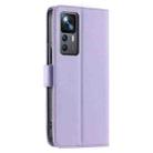 For Xiaomi 12T / 12T Pro Ring Buckle Rhombic Leather Phone Case(Purple) - 3