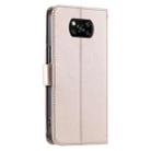 For Xiaomi Poco X3 / X3 NFC / X3 Pro Ring Buckle Rhombic Leather Phone Case(Rose Gold) - 3