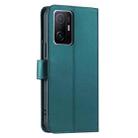 For Xiaomi 11T / 11T Pro Ring Buckle Rhombic Leather Phone Case(Green) - 3