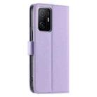 For Xiaomi 11T / 11T Pro Ring Buckle Rhombic Leather Phone Case(Purple) - 3