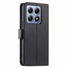 For Xiaomi 14T Ring Buckle Rhombic Leather Phone Case(Black) - 3