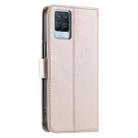 For Realme 8 4G / 8 Pro 4G Ring Buckle Rhombic Leather Phone Case(Rose Gold) - 3