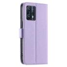 For Realme 9 Pro+ / 9 4G Ring Buckle Rhombic Leather Phone Case(Purple) - 3