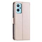 For Realme 9i Ring Buckle Rhombic Leather Phone Case(Rose Gold) - 3