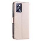 For Realme C35 4G Ring Buckle Rhombic Leather Phone Case(Rose Gold) - 3