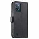 For Realme C31 4G Ring Buckle Rhombic Leather Phone Case(Black) - 3