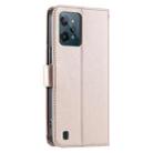 For Realme C31 4G Ring Buckle Rhombic Leather Phone Case(Rose Gold) - 3