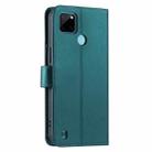 For Realme C21Y / C25Y Ring Buckle Rhombic Leather Phone Case(Green) - 3