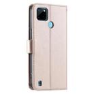 For Realme C21Y / C25Y Ring Buckle Rhombic Leather Phone Case(Rose Gold) - 3